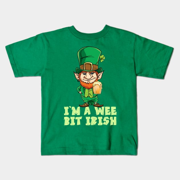 Wee Bit Irish Funny Irish Heritage St Paddys T-Shirt Kids T-Shirt by nayakiiro